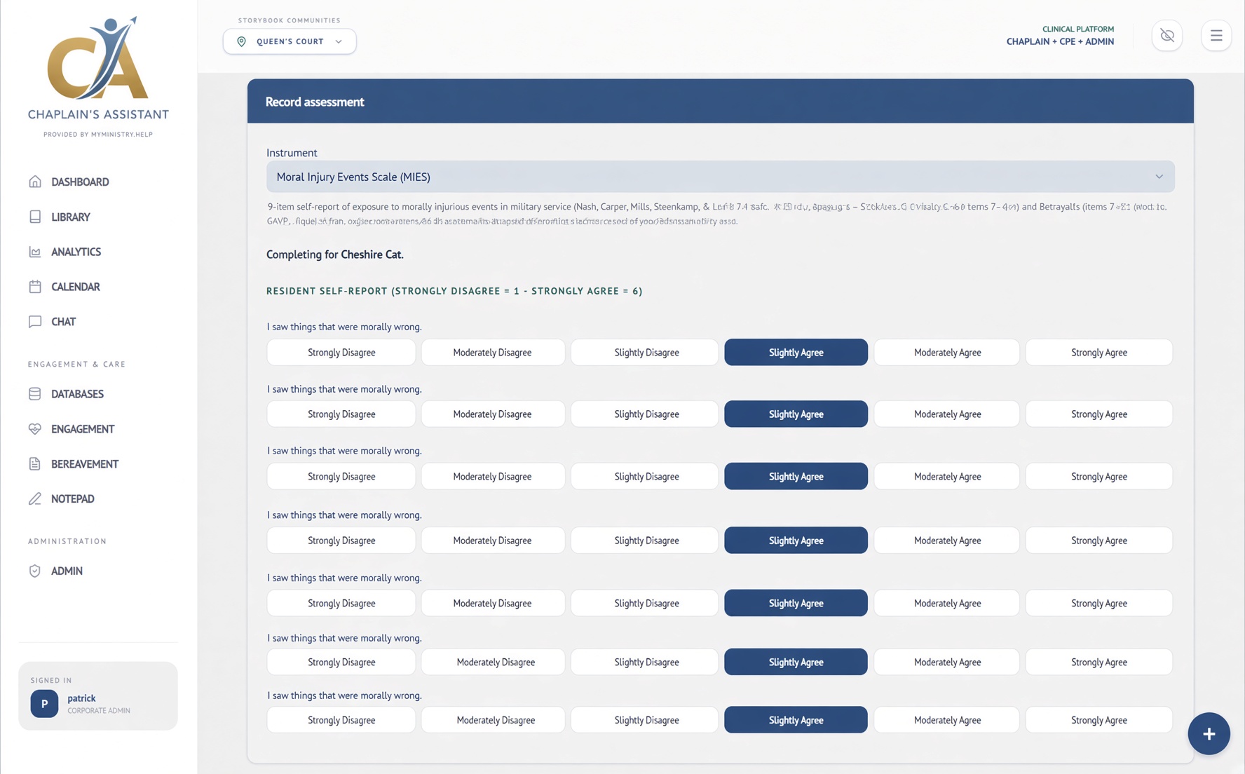 Veteran identification and specialized assessments on the person record